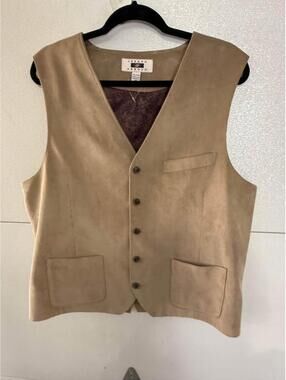 Joseph Abboud Tan Corduroy Vest XL/TG mens